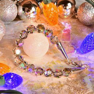 Handmade Swarovski crystal bracelet-sterling clasp